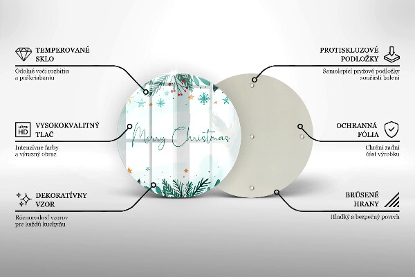 Kuchynská doska zo skla Merry Christmas