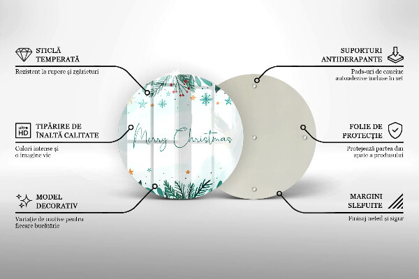 Kuchynská doska zo skla Merry Christmas