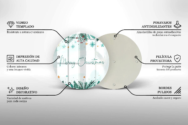 Kuchynská doska zo skla Merry Christmas