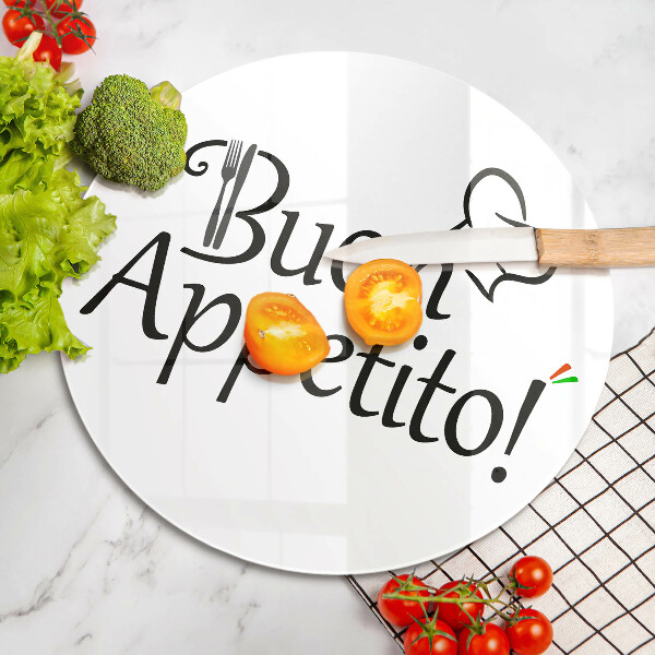 Kuchynská doska veľká zo skla Buon Appetito!