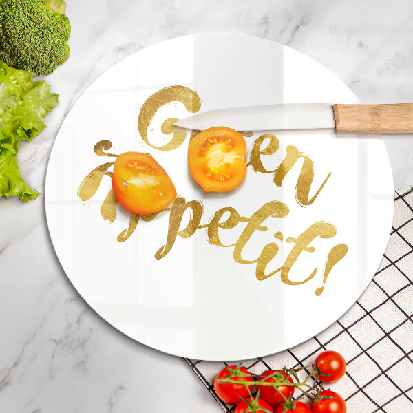 Kuchynská doska veľká zo skla Guten Appetit!