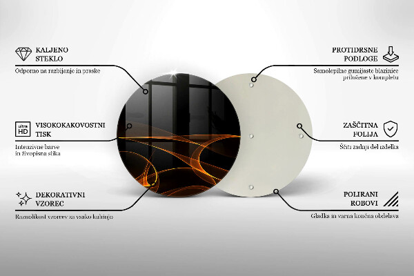 Kuchynská doska veľká zo skla Abstraktné línie
