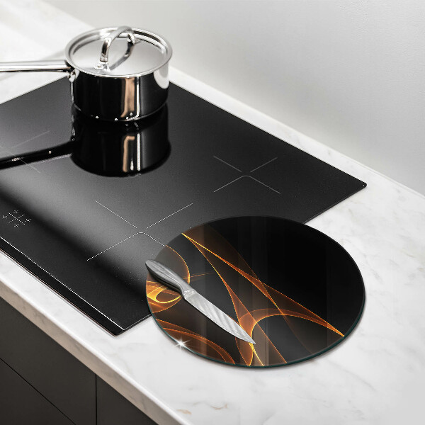 Kuchynská doska veľká zo skla Abstraktné línie