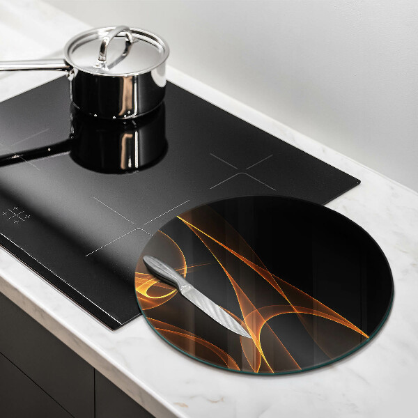 Kuchynská doska veľká zo skla Abstraktné línie