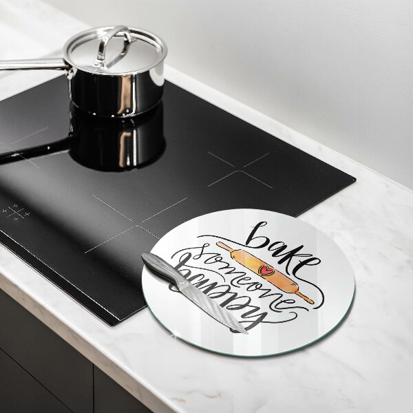 Kuchynská doska zo skla Bake someone happy