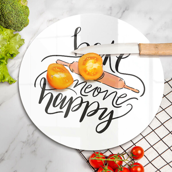 Kuchynská doska zo skla Bake someone happy