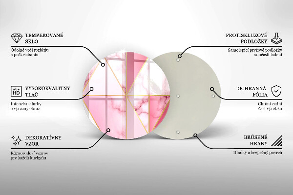 Kuchynská doska zo skla Geometrický mramor