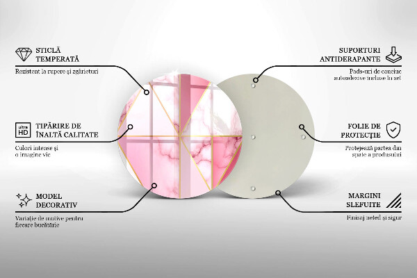 Kuchynská doska zo skla Geometrický mramor