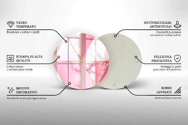 Kuchynská doska zo skla Geometrický mramor