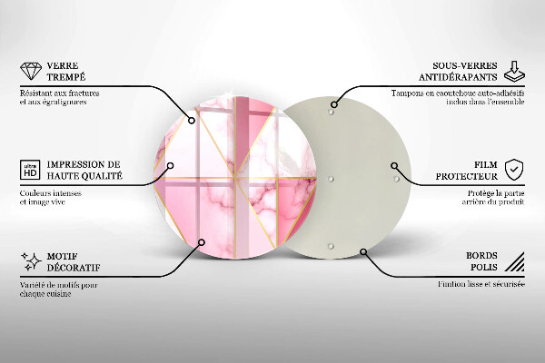Kuchynská doska zo skla Geometrický mramor