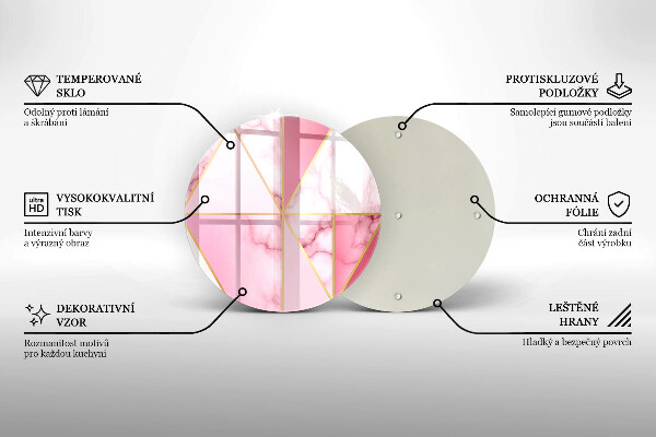 Kuchynská doska zo skla Geometrický mramor