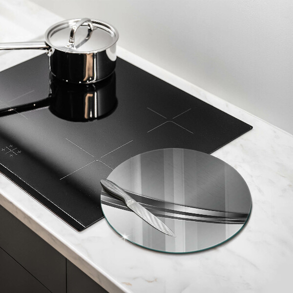 Kuchynská doska veľká zo skla Kovová abstrakcia
