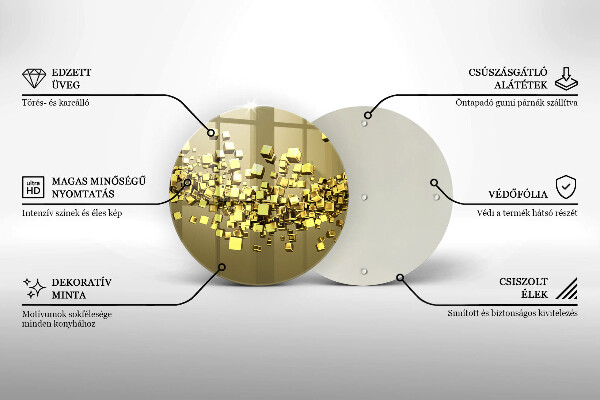 Kuchynská doska zo skla Abstraktná 3D geometria
