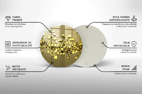 Kuchynská doska zo skla Abstraktná 3D geometria