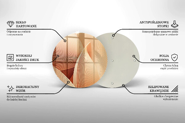Kuchynská doska veľká zo skla Moderné zloženie