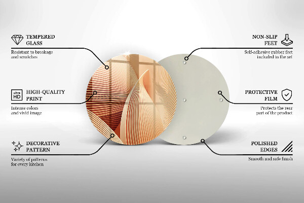 Kuchynská doska veľká zo skla Moderné zloženie