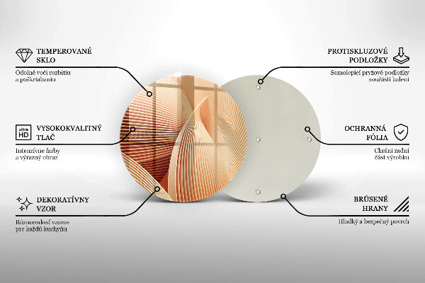 Kuchynská doska veľká zo skla Moderné zloženie