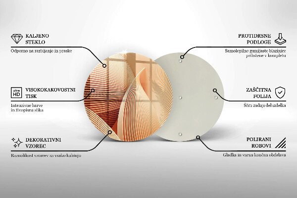 Kuchynská doska veľká zo skla Moderné zloženie