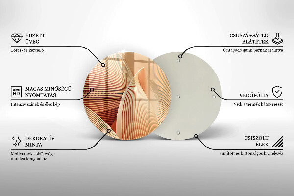 Kuchynská doska veľká zo skla Moderné zloženie