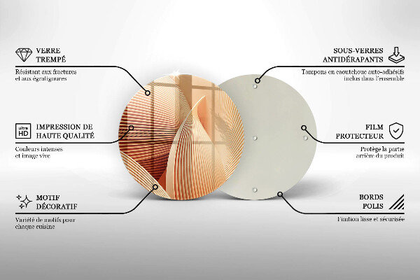 Kuchynská doska veľká zo skla Moderné zloženie