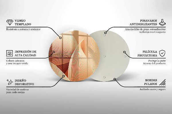 Kuchynská doska veľká zo skla Moderné zloženie