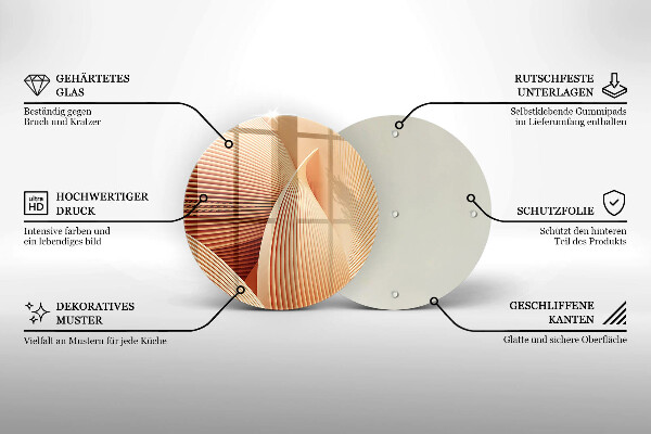 Kuchynská doska veľká zo skla Moderné zloženie