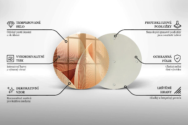 Kuchynská doska veľká zo skla Moderné zloženie