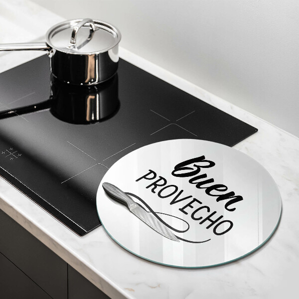 Kuchynská doska veľká zo skla Buen provecho