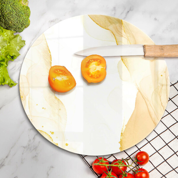 Kuchynská doska zo skla Zlatá abstrakcia