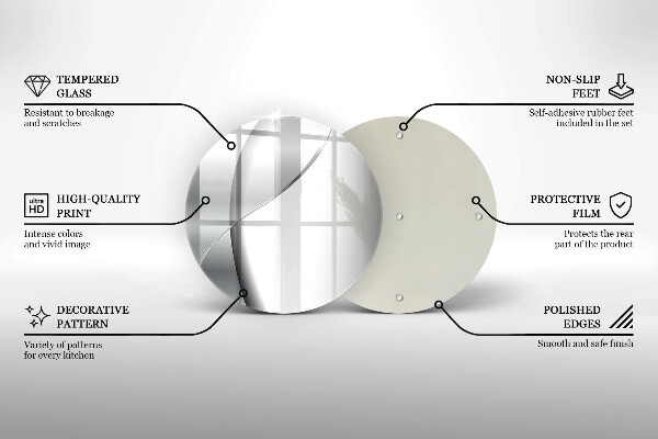 Kuchynská doska zo skla Strieborná kovová abstrakcia