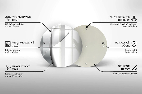Kuchynská doska zo skla Strieborná kovová abstrakcia