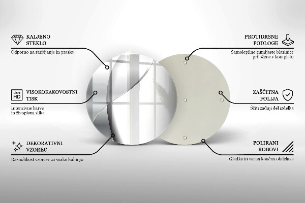 Kuchynská doska zo skla Strieborná kovová abstrakcia