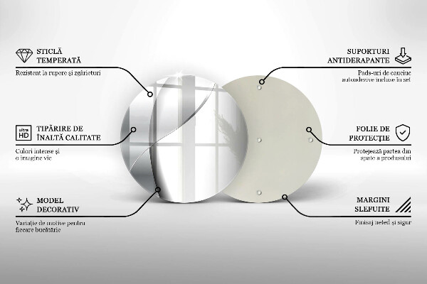 Kuchynská doska zo skla Strieborná kovová abstrakcia