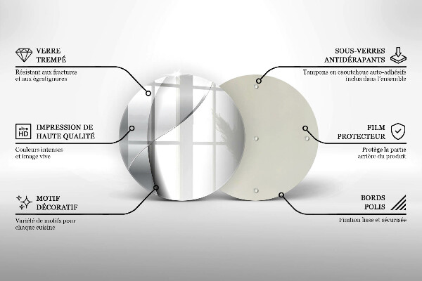 Kuchynská doska zo skla Strieborná kovová abstrakcia
