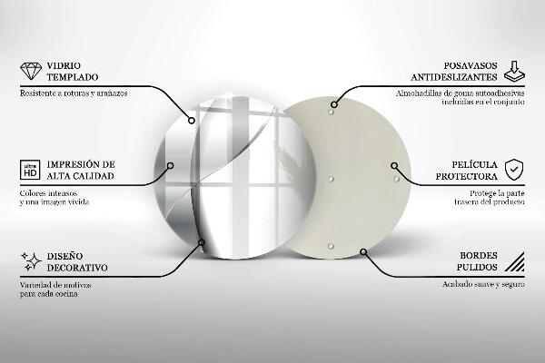 Kuchynská doska zo skla Strieborná kovová abstrakcia