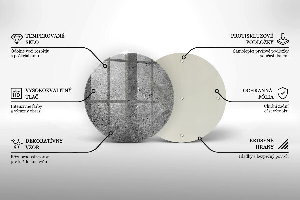 Kuchynská doska veľká zo skla Textúra betónového kameňa
