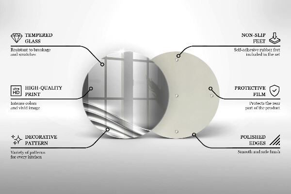 Kuchynská doska veľká zo skla Kovová konštrukcia