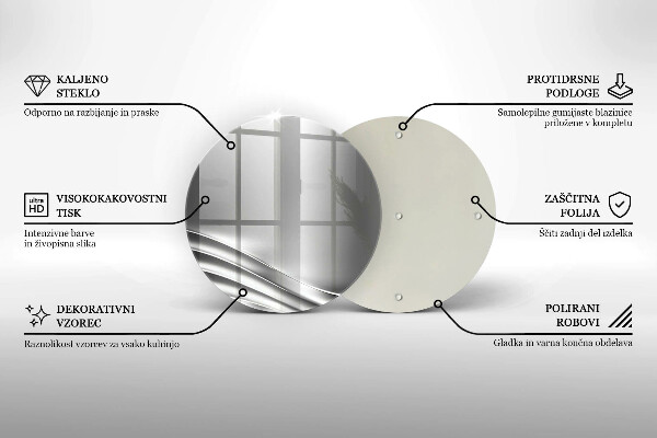 Kuchynská doska veľká zo skla Kovová konštrukcia