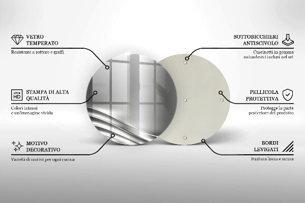 Kuchynská doska veľká zo skla Kovová konštrukcia