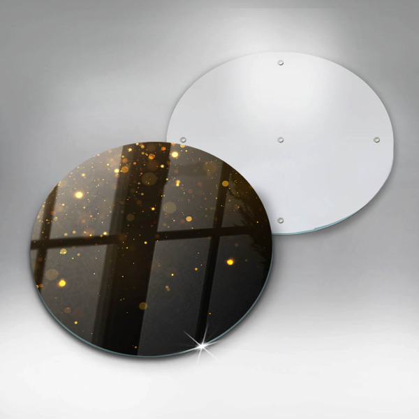 Kuchynská doska veľká zo skla Zlaté trblietky