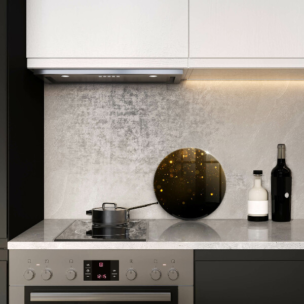 Kuchynská doska veľká zo skla Zlaté trblietky