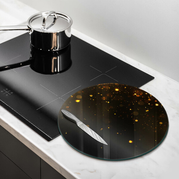 Kuchynská doska veľká zo skla Zlaté trblietky