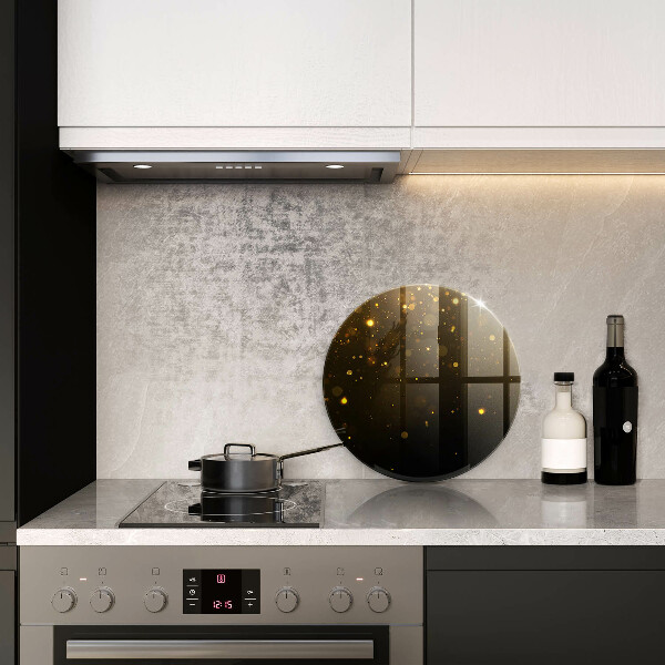 Kuchynská doska veľká zo skla Zlaté trblietky