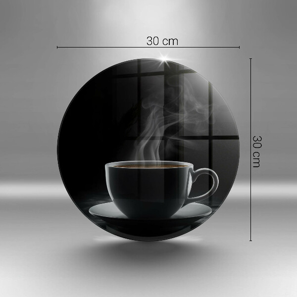 Kuchynská doska veľká zo skla Horúca šálka kávy