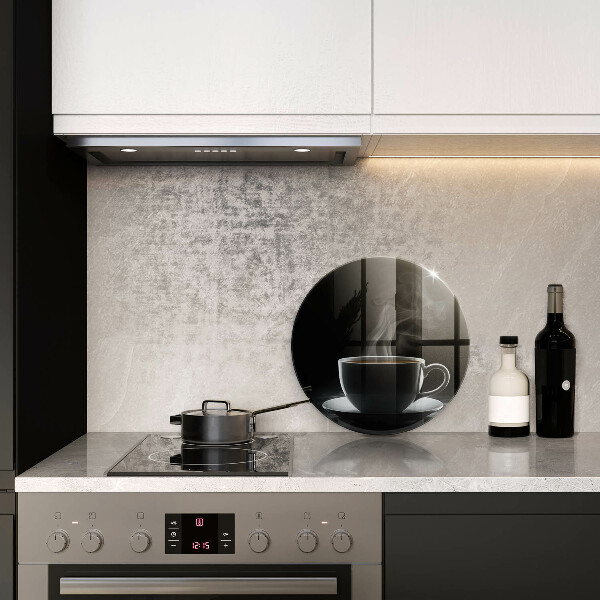 Kuchynská doska veľká zo skla Horúca šálka kávy