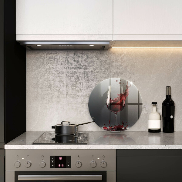 Kuchynská doska veľká zo skla Červené víno v pohári