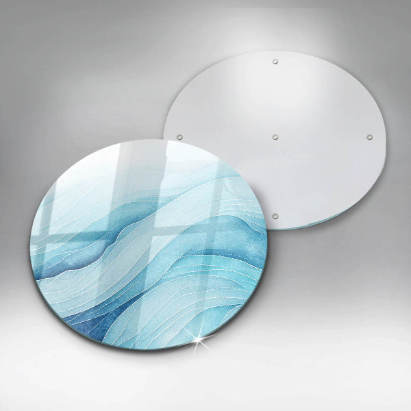 Kuchynská doska veľká zo skla Abstraktné vlny