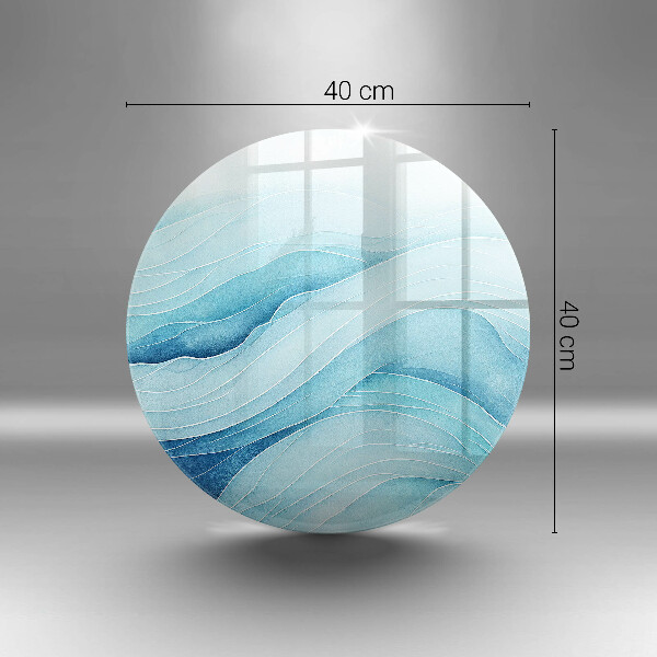 Kuchynská doska veľká zo skla Abstraktné vlny