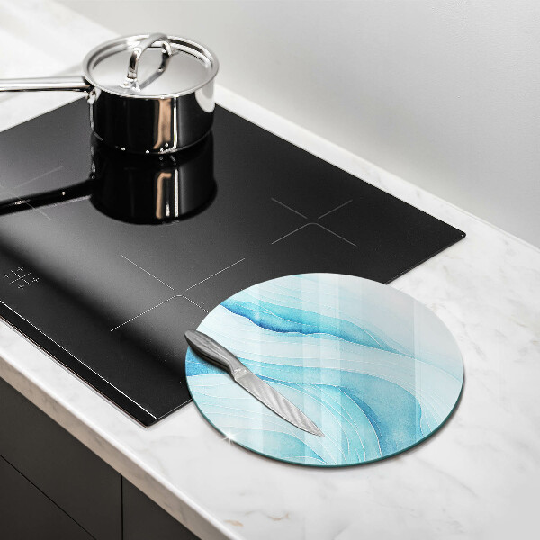 Kuchynská doska veľká zo skla Abstraktné vlny