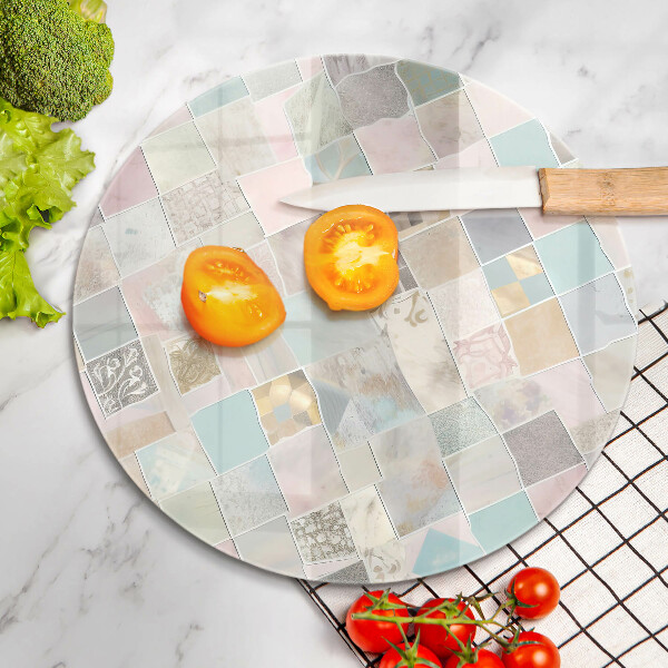 Kuchynská doska veľká zo skla Pastelové zloženie